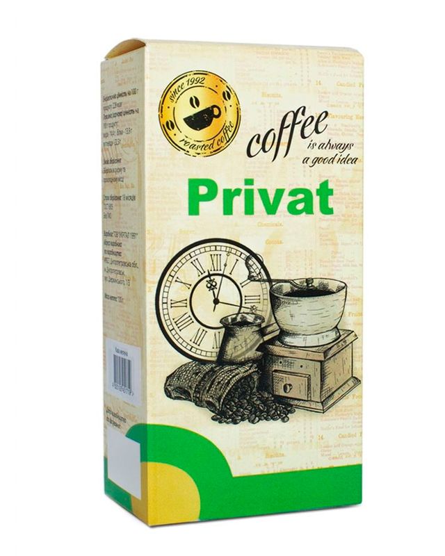 Кофе Privat Coffee Арабика + Робуста зерновой