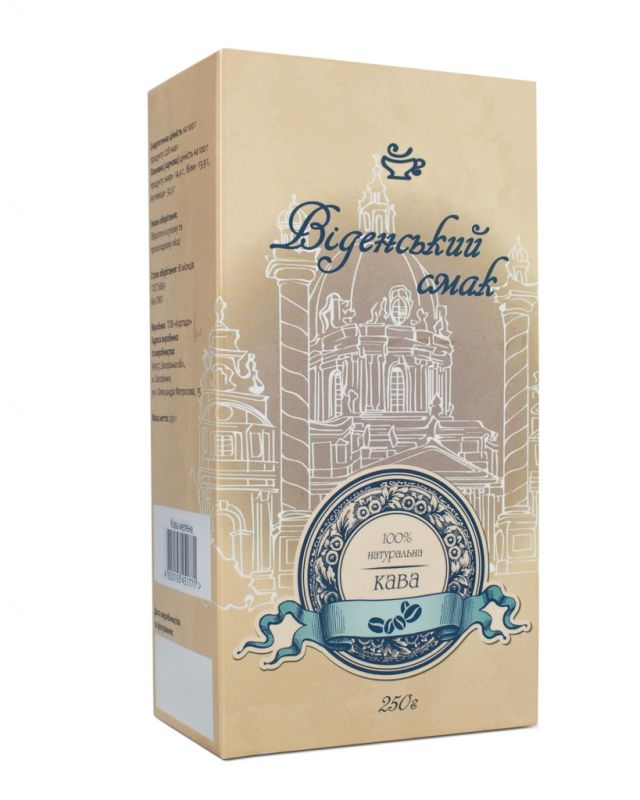 Кофе Віденський смак Арабика + Робуста зерновой